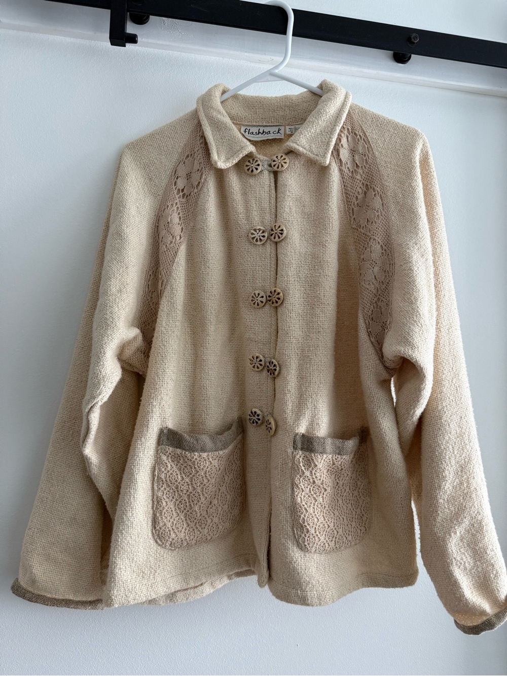Flashback Cream Lace-Accent Women's Jacket